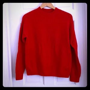& other stories red knit crew neck sweater xs